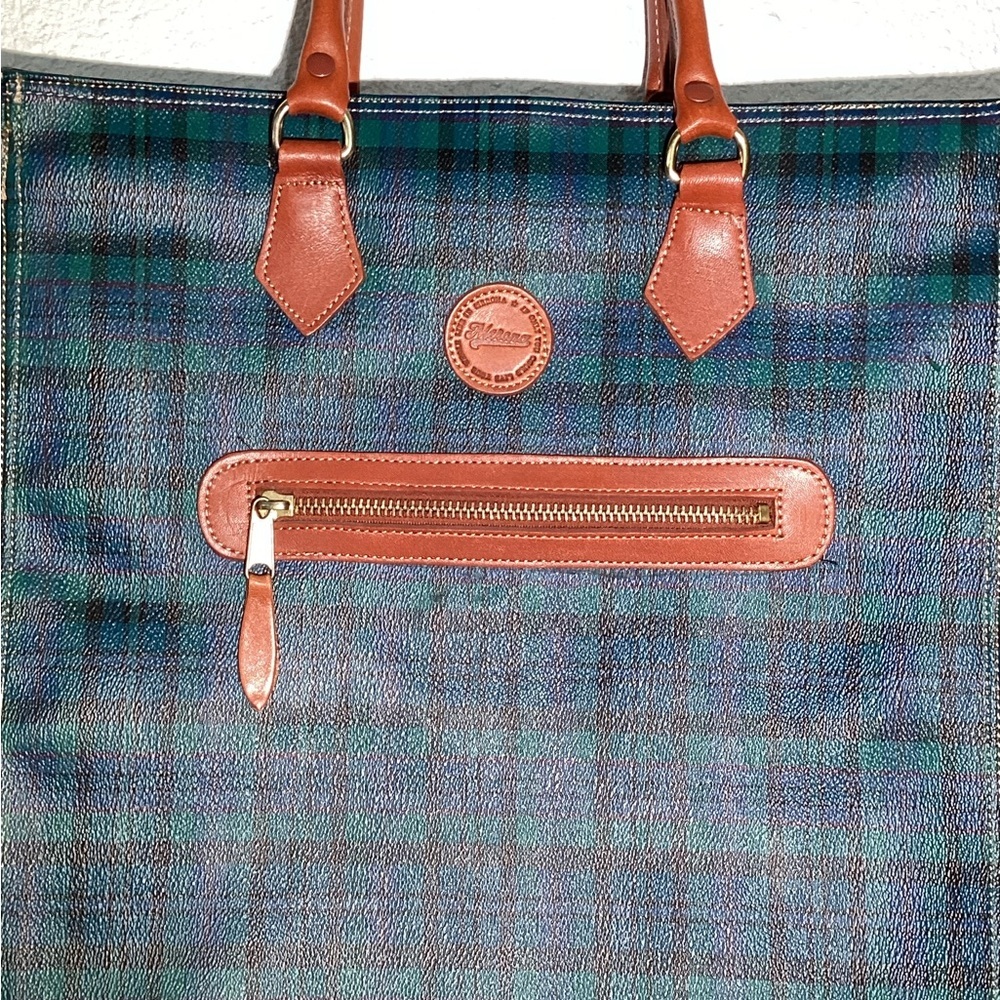 Merona vintage shoulder plaid bag - Picture 2 of 11